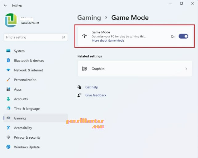 Cara mengaktifkan Game Mode di Windows 11