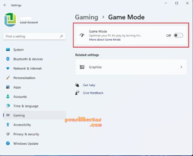 Cara menonaktifkan Game mode di Windows 11